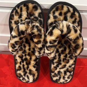 Leopard Print Slippers - NWOT